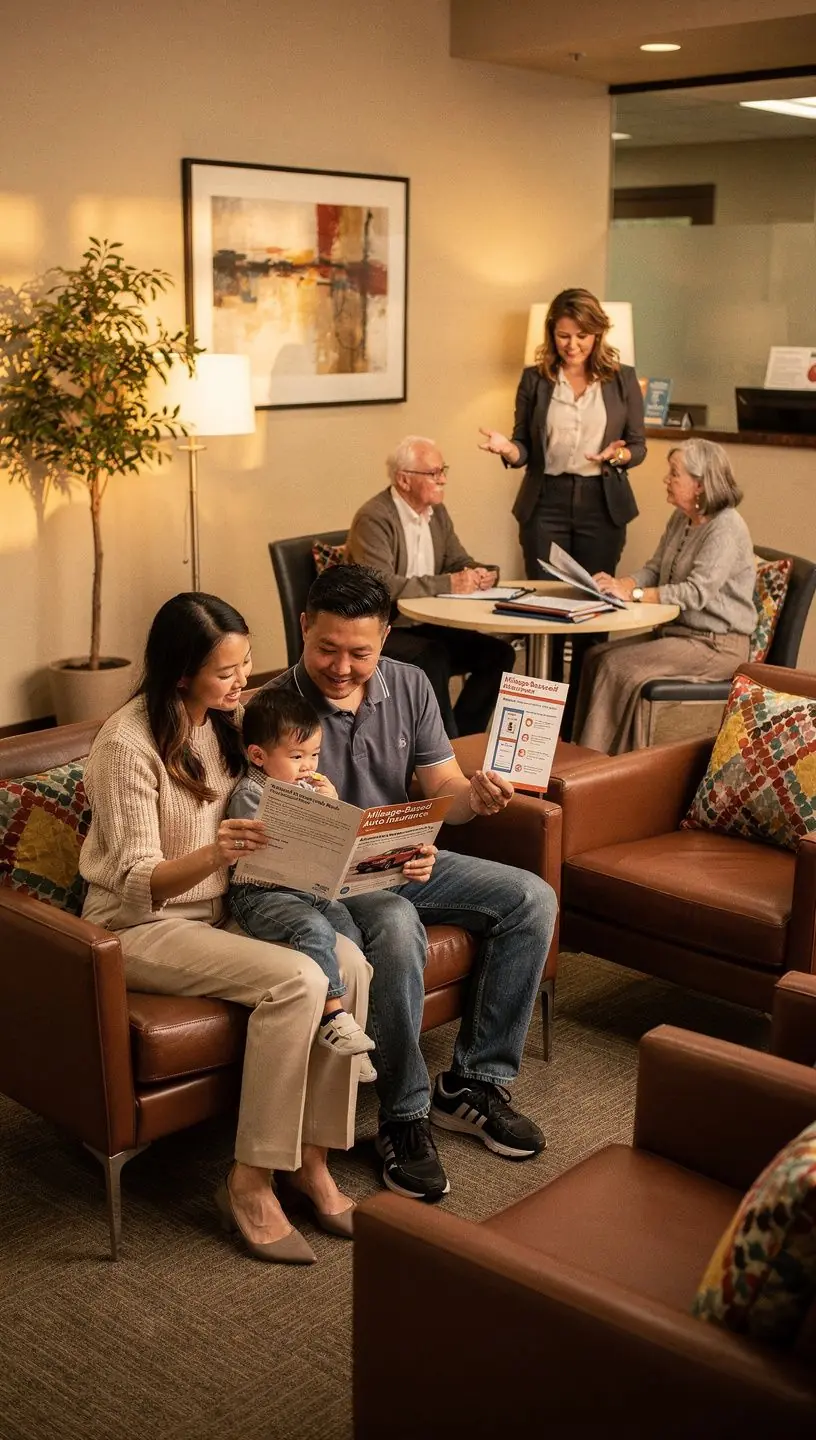 Dzieci bawiące się w poczekalni biura doradczego.