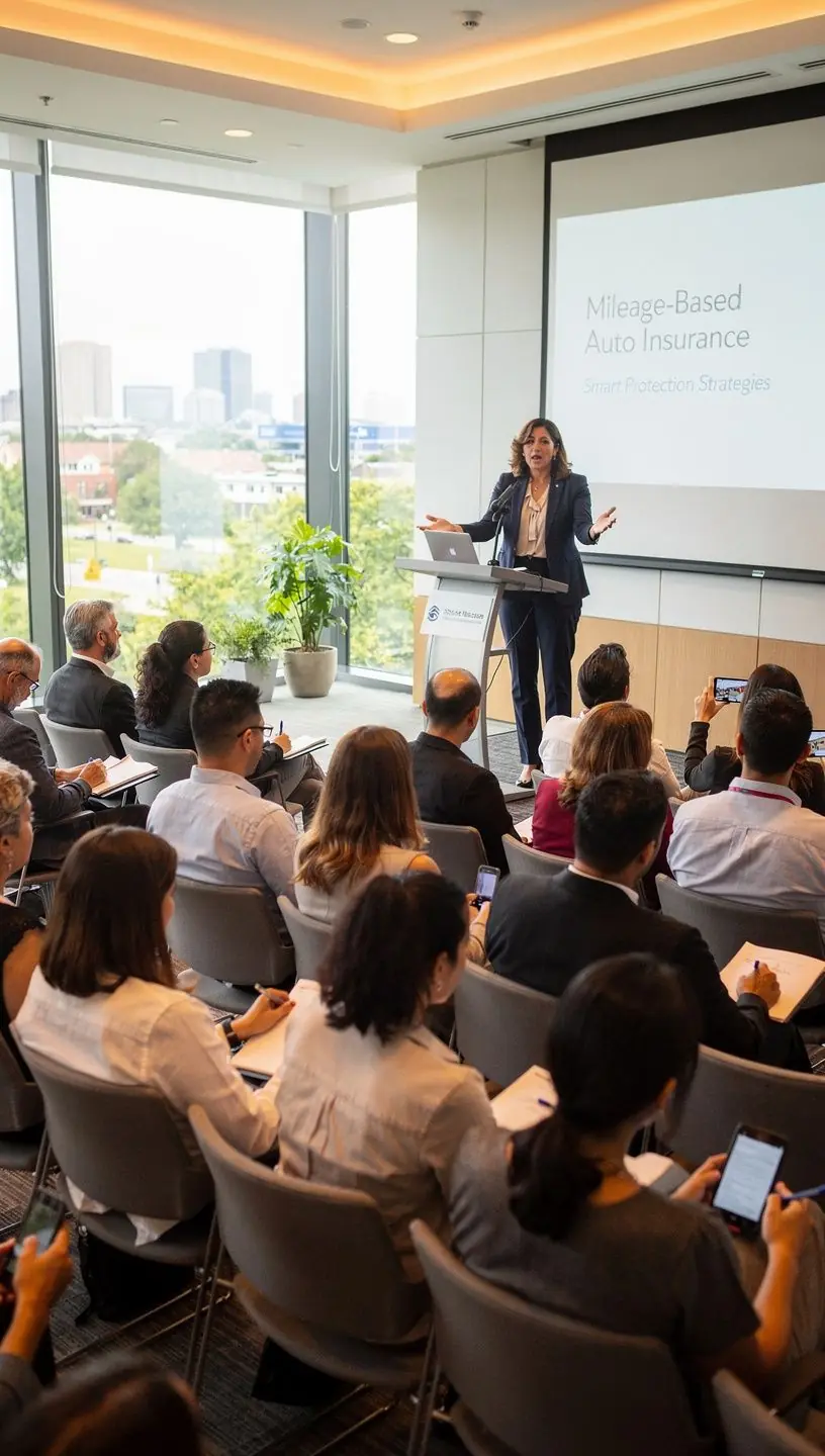 Rodzina rozmawiająca o ubezpieczeniu samochodowym w biurze doradczym.