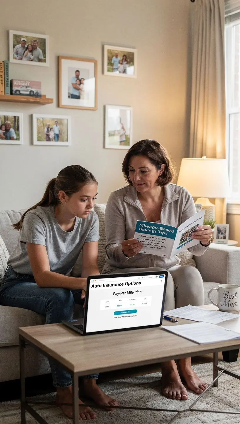 Klient przeglądający dokumenty związane z ubezpieczeniem samochodu w komfortowym wnętrzu biura.